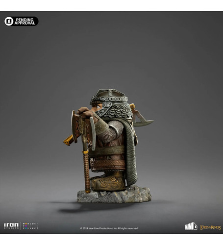 Estátua Minico Gimli Senhor Dos Anéis Iron Studios Original