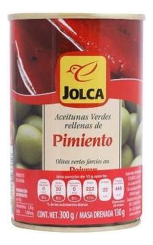 Aceitunas Jolca Rellenas De Pimiento 300 Gr