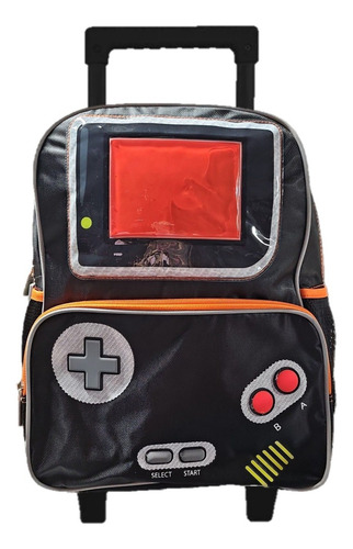 Kit Mochila Lonchera Y Lapicera Video Juegos Primaria Vs3205 Color Negro