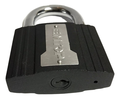 Candado Reforzado Hierro Alta Seguridad 63mm 3 Llaves Color Gris