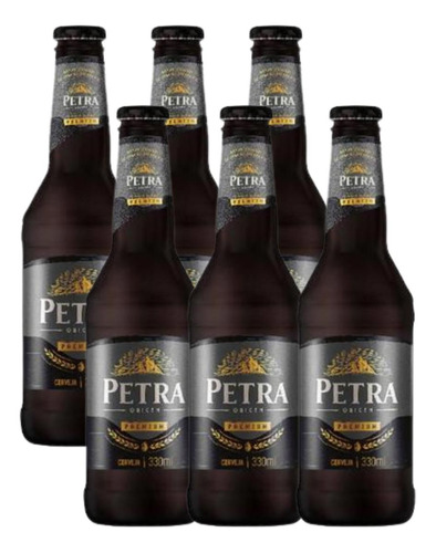 Pack 6 Cerveja Petra Premium Long Neck 330ml