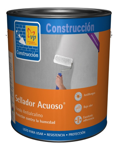 Fondo Sellador Impermeable Base Agua Blanco Galón Vp  