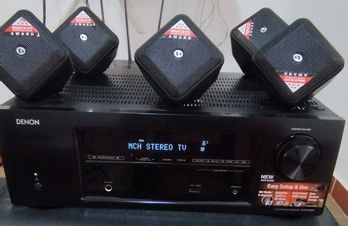Imagen 2 de 10 de Denon Avr-e200 D 5.1 Canales 3d Pass Through Teatro En Casa