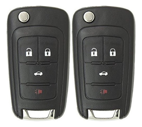 Keyless2go Nuevo Keyless Remote 4 Botones Flip Car Key Fob P