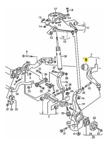 Imagen 6 de 10 de Buje De Brazo De Suspensión Delantero Febi Audi A4 A5 Q5