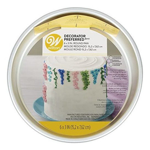 Molde Redondo De Aluminio Para Pastel De 6 X 3 Pulgadas