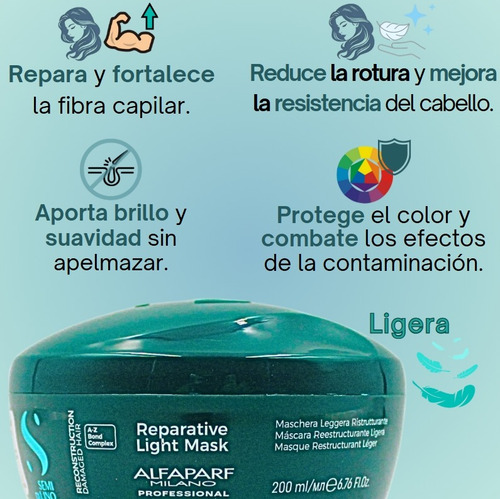 Lámpara reparadora de reconstrucción Alfaparf Milano Semi Di Lino