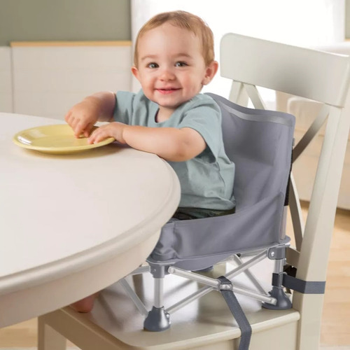 Periqueras Para Bebe, Silla Alta De Comer Plegable Gris