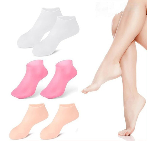 Calcetines De Silicona Humectantes De Gel Spa Para Talones,