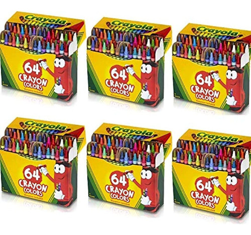 Crayones Crayola 6 Paquetes De 64 Unidades De Ceras