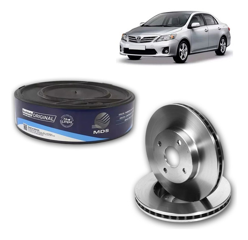 Par Disco Freio Dianteiro Corolla 1.6 16v 2006 2007 2008