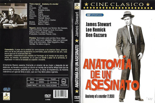 Anatomia De Un Asesinato Dvd James Stewart Lee Remick