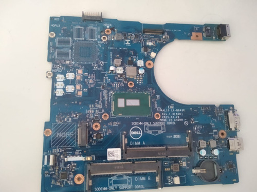 Placa Mãe Dell Inspiron I5 La-b843p Hdmi Com Defeito