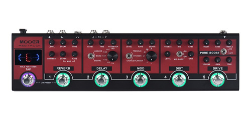 Mooer Red Truck 6 En 1 Pedal De Efecto Combinado Boost +