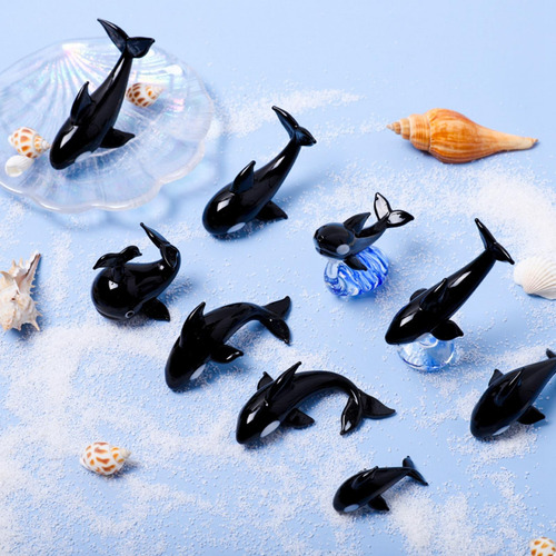 Figurita De Ballena De Cristal, Modelo Animal, Estilo B