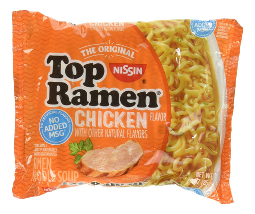 Nissin Parte Superior Sopa De Fideos Ramen Pollo Sabor 3 oz