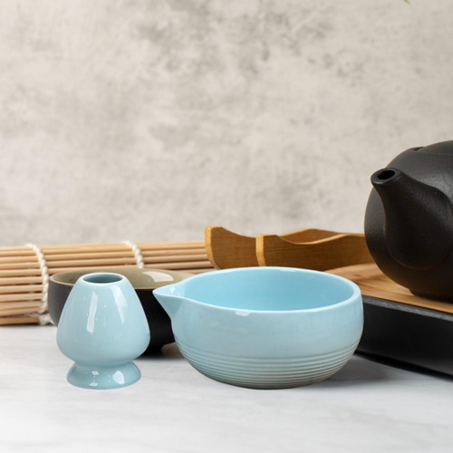 De Té De Matcha China Set Matcha Bowl De Matcha Hecha Azul