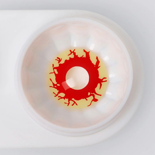 Lentes De Contacto Halloween Amarillo-sangre Cosplay Difraz