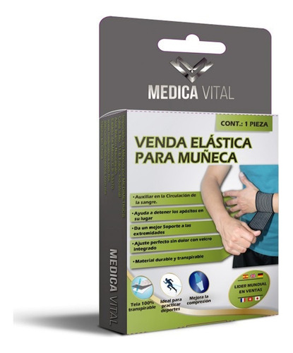 Venda Elástica Ajustable P/muñeca Unitalla Medica Vital