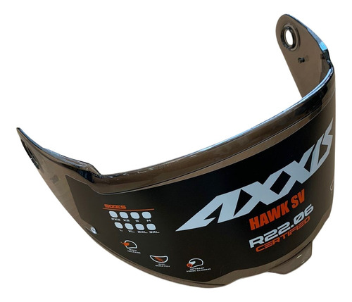 Visor Axxis Hawk V-31 Transparente Espejado Fume Moto Delta