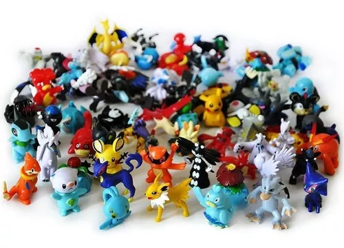 Pokémon Kit 48 Miniaturas Brinquedo Coleção Brincar Divertir