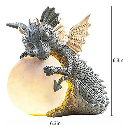 Estatua Al Aire Libre De Dinosaurio, Resina, Luz Led.
