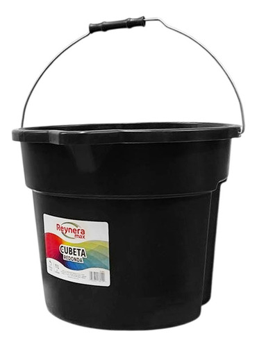 Cubeta Redonda Con Pico 11 L Color Negro Reynera 8012max 4pz