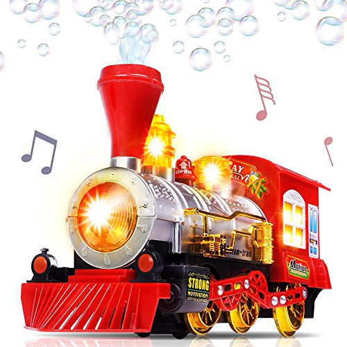 Bubble Blowing Toy Train Con Luces Y Sonidos De Artcreativit