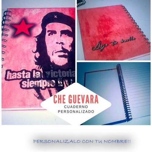 Imagen 1 de 1 de Che Guevara  Cuaderno Personalizado. (espirales Plasticos)