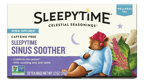 Té Celestial Sleepytime Sinus Soother Sin Cafeína 20 Bags