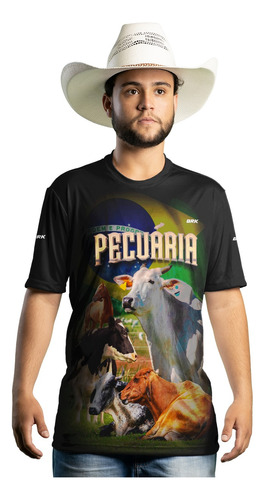 Camiseta Camisa Agro Fazenda Gado Pecuária 2.0 Com Uv50+