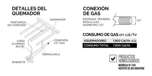 Imagen 6 de 9 de Horno Pizzero 12 Moldes Sol Real El Gauchito Acero