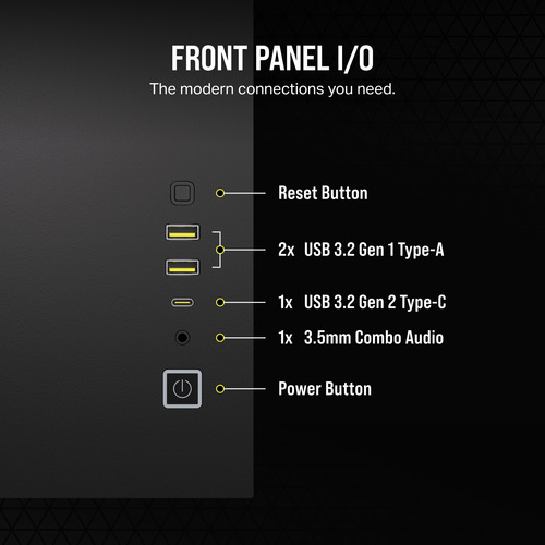 Funda Para Pc Corsair 2500x Small-tower Matx De Doble Cámara