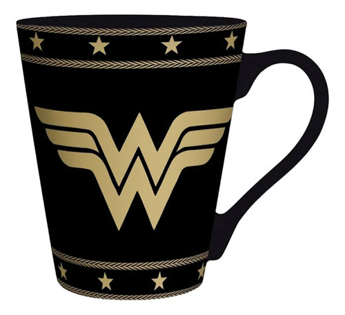 Taza Ceramica - Wonder Woman Xuruguay Color Negro Mujer Maravilla