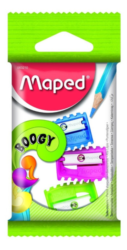 Sacapuntas Maped Plastico Boogy 1 Orificio X3 Unidades