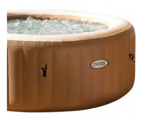 Imagen 5 de 10 de Spa Inflable New Burbuja Terapia Redondo P/ 4 Personas Intex