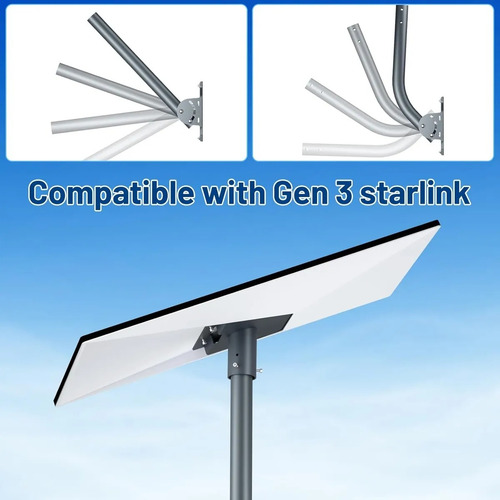Soporte Mástil Para Antena Starlink V4+kit Instalación /5111