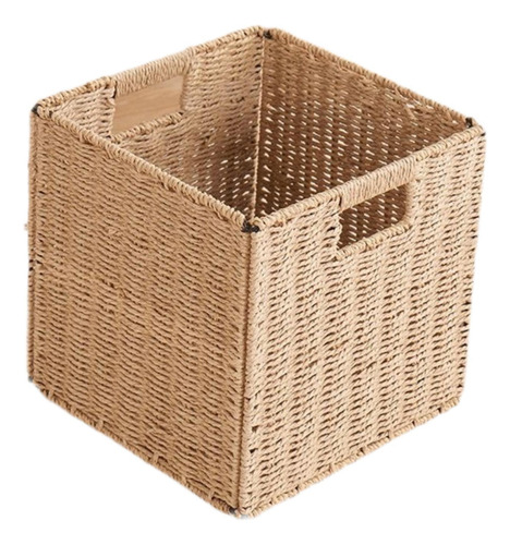 Cesta Tejida Para Almacenamiento, Organizador De 25x25x25cm