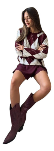 Sweater De Bremeer Rombos Mujer Moda