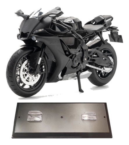 Yamaha Yzf R1 Miniatura Metal Moto Con Luces Y Sonido 1/ [u]