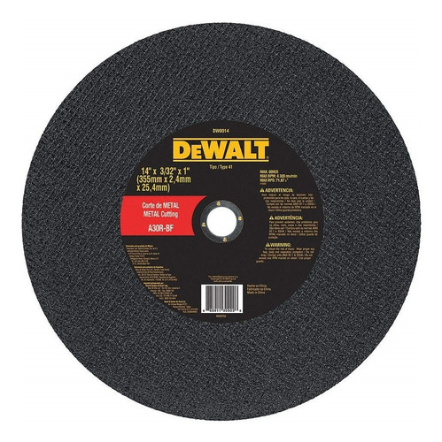 Disco Tronzadora 14  Dewalt