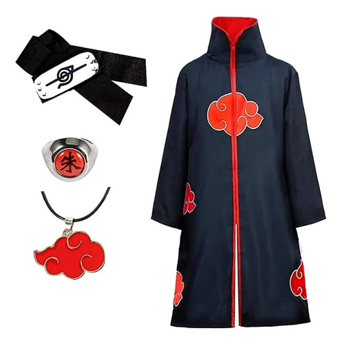 Disfraz De Akatsuki Naruto Cosplay Más Accesorios