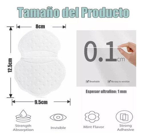 100 Pcs Compresas Desechables Para Las Axilas