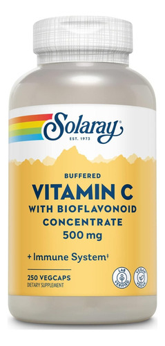 Vitamina C Con Bioflavonoides 500 Mg Solaray 250 Cápsulas