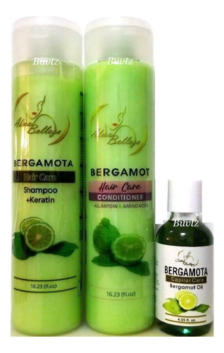 Bergamota & Keratin Champu Acondicionador Y Aceite Bergamota