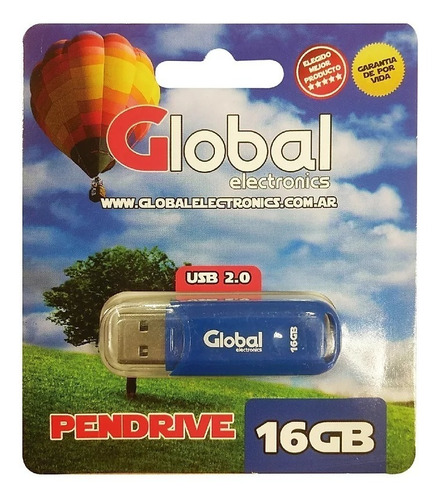 Pendrive Global Electronics Capuchón PEN2-16GB 16GB 2.0 azul