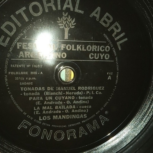 Disco De Vinilico. Rareza.los Mandingas Y Los Ponce. (Usado)