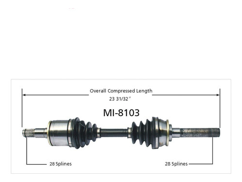 Flecha Delantero Lh Mitsubishi Montero Std V6 1992-1996 Ctk