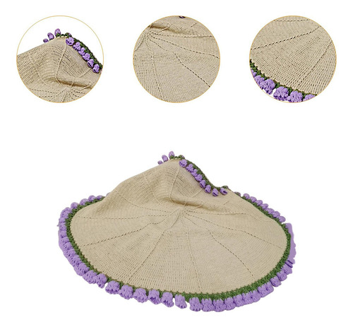 Ll Kit Crochet Manta Flores Juego Tejido Tejido