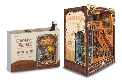 Joincon Book Nook Caramel Dreams Puzzle 3d Madera Kit Rincón